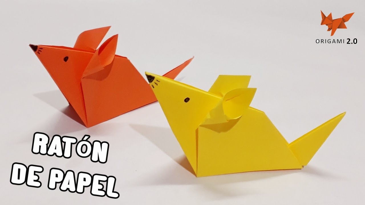 🐭 Cómo Hacer un RATÓN DE PAPEL SENCILLO (Origami Papper Mouse) YouTube
