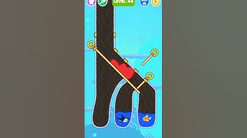 Save the fish 🐟 puzzle game level 44: android iOS gameplay