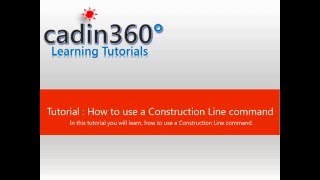 How to use Construction Line command in AutoCAD