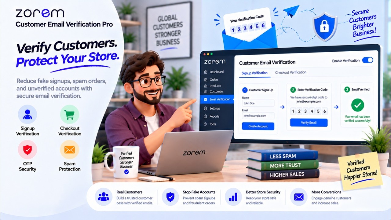 Customer Email Verification PRO for WooCommerce – Stop Fake Signups & Spam Orders