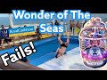 Wonder of the Seas Flow Rider Wipe Outs!! Inaugural Sailing!