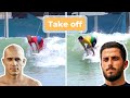 Take off en surf  analyse des pros au ralenti kelly slater vs filipe toledo