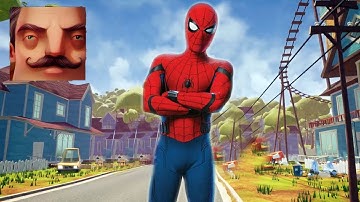 Hello Neighbor - New Neighbor Spider-Man Act 2 Different versions Gameplay Walkthrough Part 100