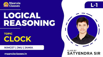 LOGICAL REASONING | CLOCK | L-01 | TARGET NIMCET 2021