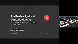 Ansible Meetup May 2023 - Ansible Navigator & Content Signing