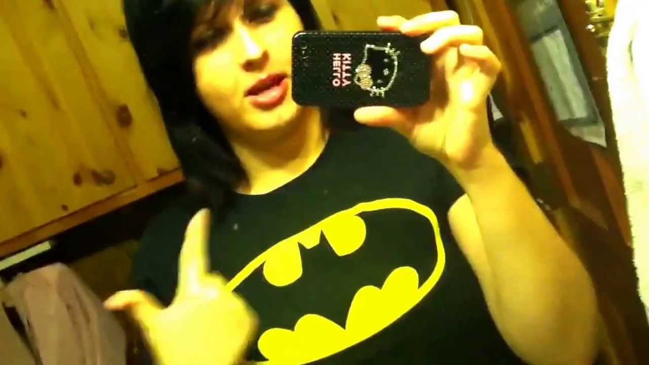 girl with batman shirt