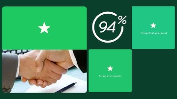 94% Answers | Things that go around – String instruments – handshaking picture