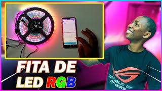 FITA DE LED RGB WS2811 SUPER BARATA QUE CONTROLA PELO CELULAR VIA BLUETOOTH | SP110E