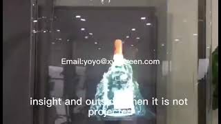 Outdoor transparent holographic projector mesh screen for hologram events screenshot 1