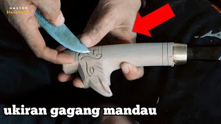 proses membuat gagang/handle mandau -luar biasa keren!