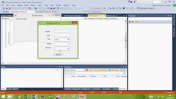 Visual studio 2015 Segunda Parte de dependencias de combo box y guardar datos