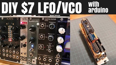 [ $7 ] DIY eurorack modular synth LFO&VCO with arduino nano and AD9833 DAC / synthesizer module