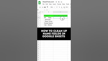 How to Clean up Messy Name Fields in Google Sheets #Shorts #Biaheza #GrahamStephan #SheetTricks