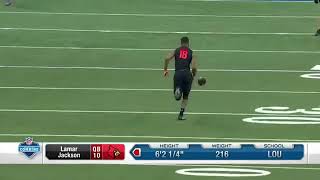 Lamar Jackson AIRBALLS throw at the NFL Combine