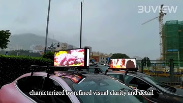 3uview Taxi Ceiling Light Double Sided Screen B Model P2 Loading Display Effect