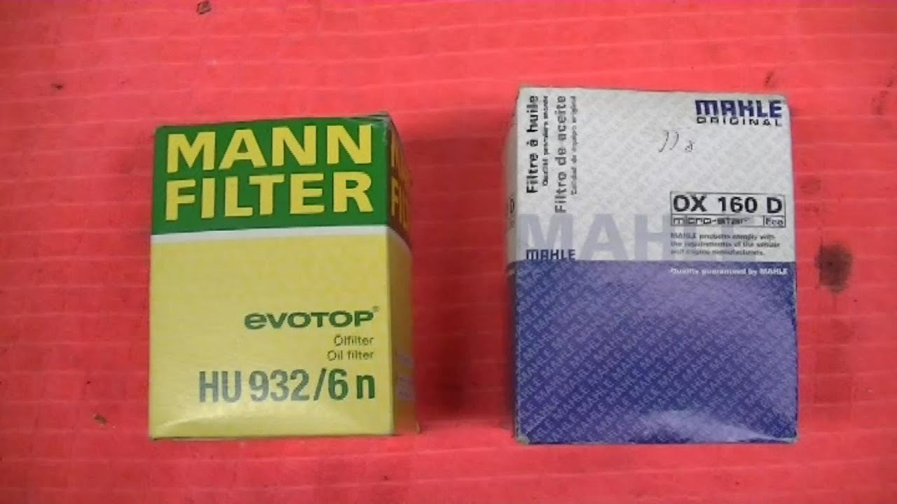VR6 Oil Filter Mann v Mahle YouTube