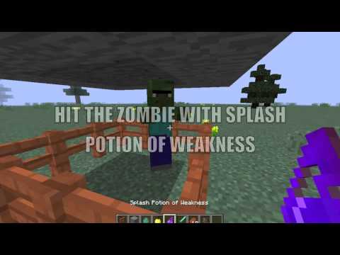 How To Change a Zombie Villager Into a Villager - YouTube