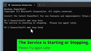 Famous The Service is starting or Stopping. Please Try again Later [net stop http / net start http] Profile
