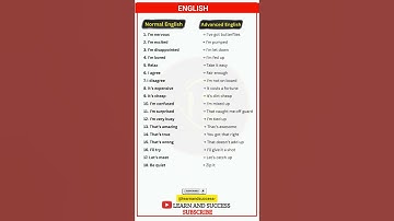 Normal English vs Advanced English | Learn Smart English Phrases | Learn and Success