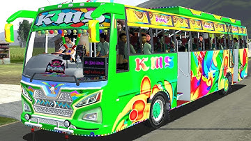 😍😍KMS RAVANAN Tn private bus cabin view in village road|Bus simulator Indonesia 3.7.1 💥 💥