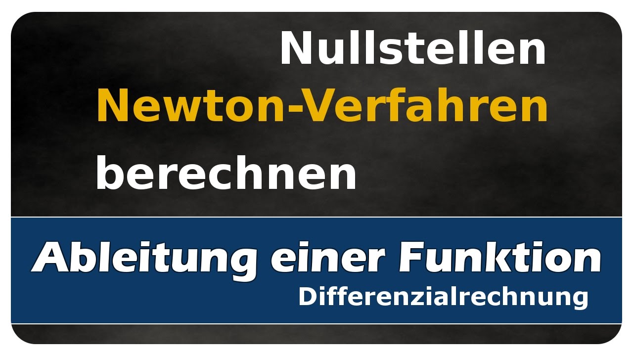 Vorschaubild zum Lernvideo "Let's Learn Nullstellen mit dem Newton-Verfahren berechnen"