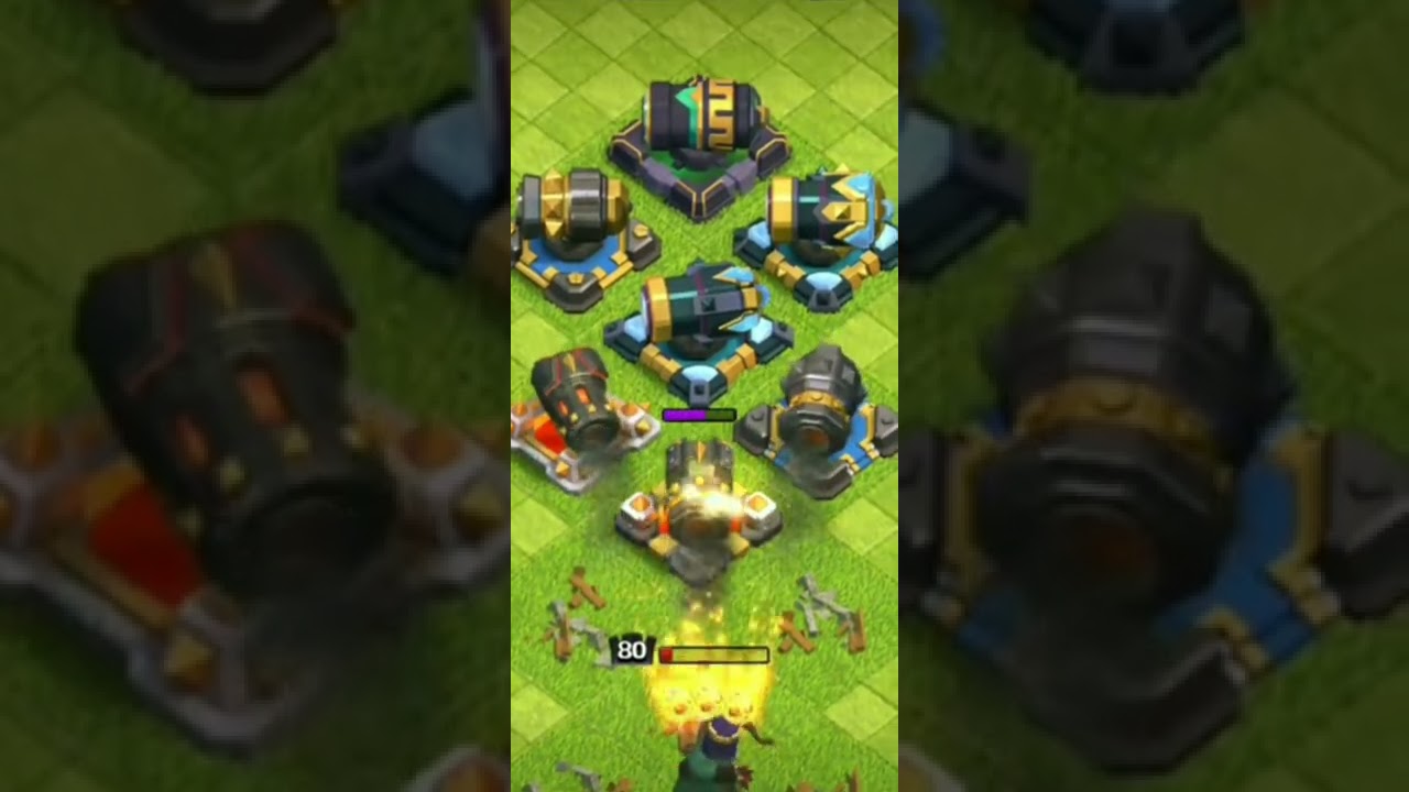 Archer Queen VS All level Canons : Clash of Clans ---- 