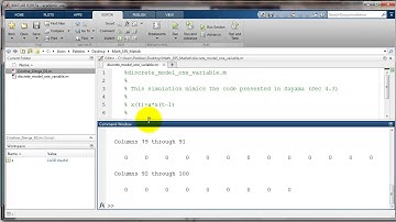 Matlab simulation for discrete time model (1 variable)