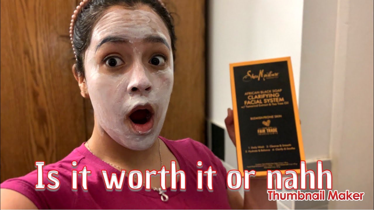 shea moisture clarifying facial system steps