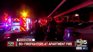 An apartment fire in north phoenix destroyed several units early
saturday morning.