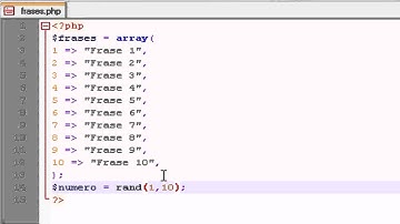 Scripts en PHP - Mostrar frases aleatorias con un ARRAY y función RAND con PHP