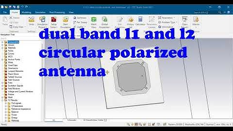 L1  1.2ghz and L2 1.57 ghz GPS antenna with axial ratio less than 3 circular polarized using CST