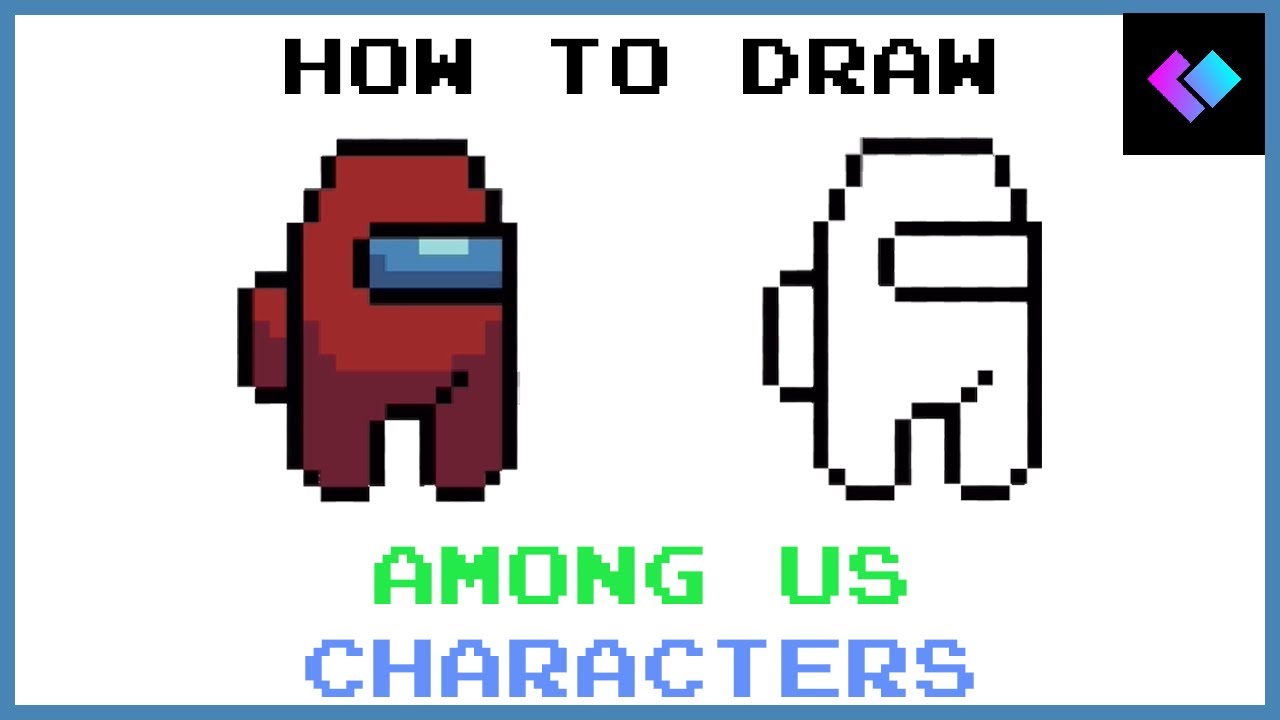 How to Draw Among Us Characters - Pixel Art | Pixaki - YouTube