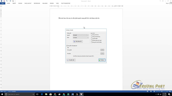 Hướng dẫn cách chuyển mã trong unikey