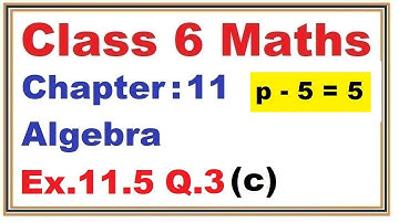 Ex.11.5 (Q.3) {c} Chapter:11 Algebra | Ncert Maths Class 6 | Cbse