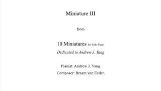 Miniature III, from 10 Miniatures, Braam van Eeden
