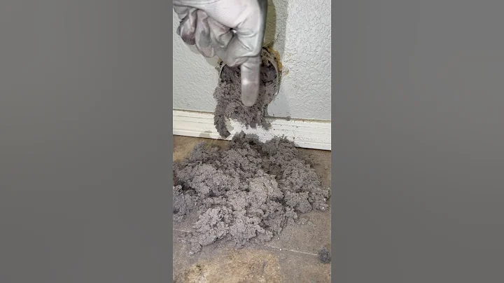 This dryer vent was SUPER CLOGGED! First cleaning in 16 years 🤯 #oddlysatisfying #dryerventcleaning