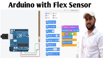 18 Arduino with Flex Sensor at TinkerCad Simulation in Hindi || Block Coding || Section 1