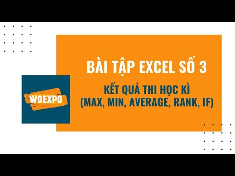 Video Bài tập excel số 3 - Kết quả thi học kì (Sử dụng hàm... - youtube