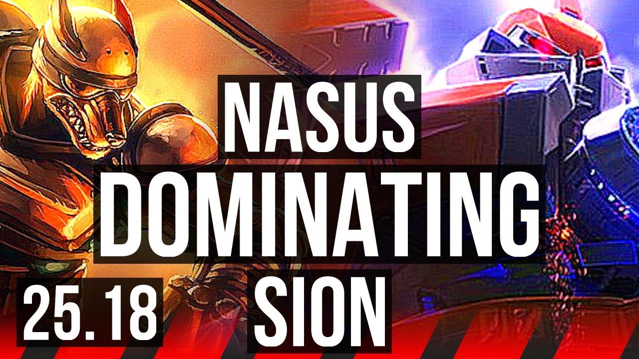 NASUS vs SION (TOP) | 48k DMG, 1200+ games, 14/3/7, Dominating | NA Master | 25.18