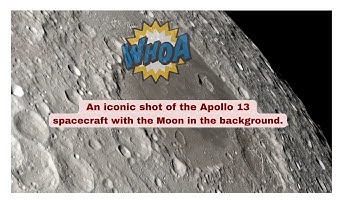 A close-up of the Moon