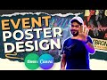 How To Create a Concert Poster in Canva under 8 Minute | Make Money with Canva and Fiverr Tips