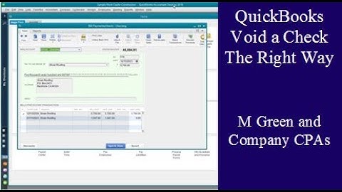 How to Void a Check in QuickBooks