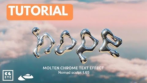 HOW TO CREATE MOLTEN CHROME TEXT IN NOMAD SCULPT 1.65 #2