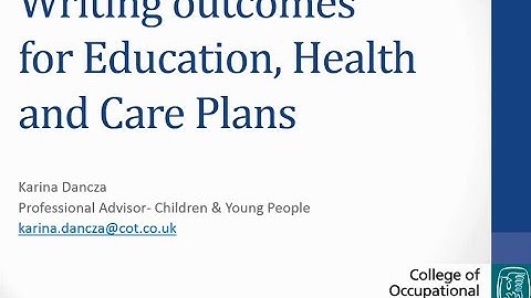 Writing outcomes for Education, Health and Care Plans