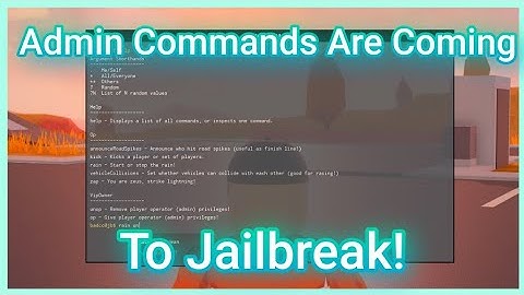 Admin Commands In VIP Servers | Roblox Jailbreak News