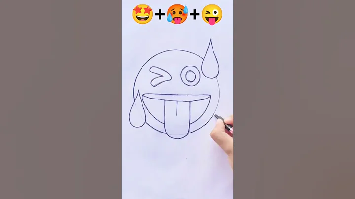 🤩🥵😜 emoji mix drawing | #art | #shorts | #satisfying| #emojimix | #drawing | #SanchikaArt |