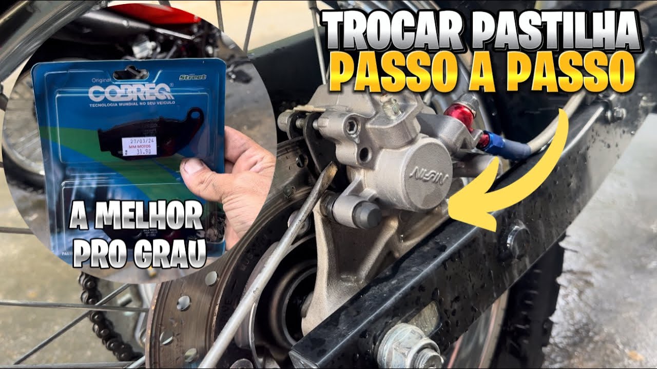 COMO TROCAR A PASTILHA DE FREIO DA BROS 160 - PASSO A PASSO