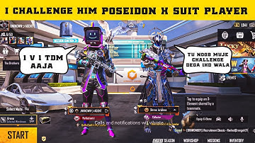 NEW POSEIDON X SUIT PLAYER CHALLENGE ME  || 1V1 WITH M416 TDM || 1 LAKH UC || MAX OUT