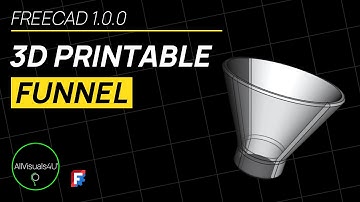 ⏱ TIMELAPSE 👌 3D Printable Funnel - FreeCAD Part Design Tutorial - FreeCAD Revolve