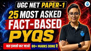 UGC NET PAPER 1 JUNE 2026 ✅ 25 MOST ASKED FACT BASED PYQS | Aditi Mam